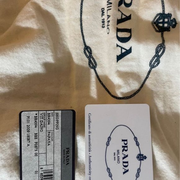 PRADA Tote Bag - Papaya Vitello Daino Leather - Picture 4 of 4